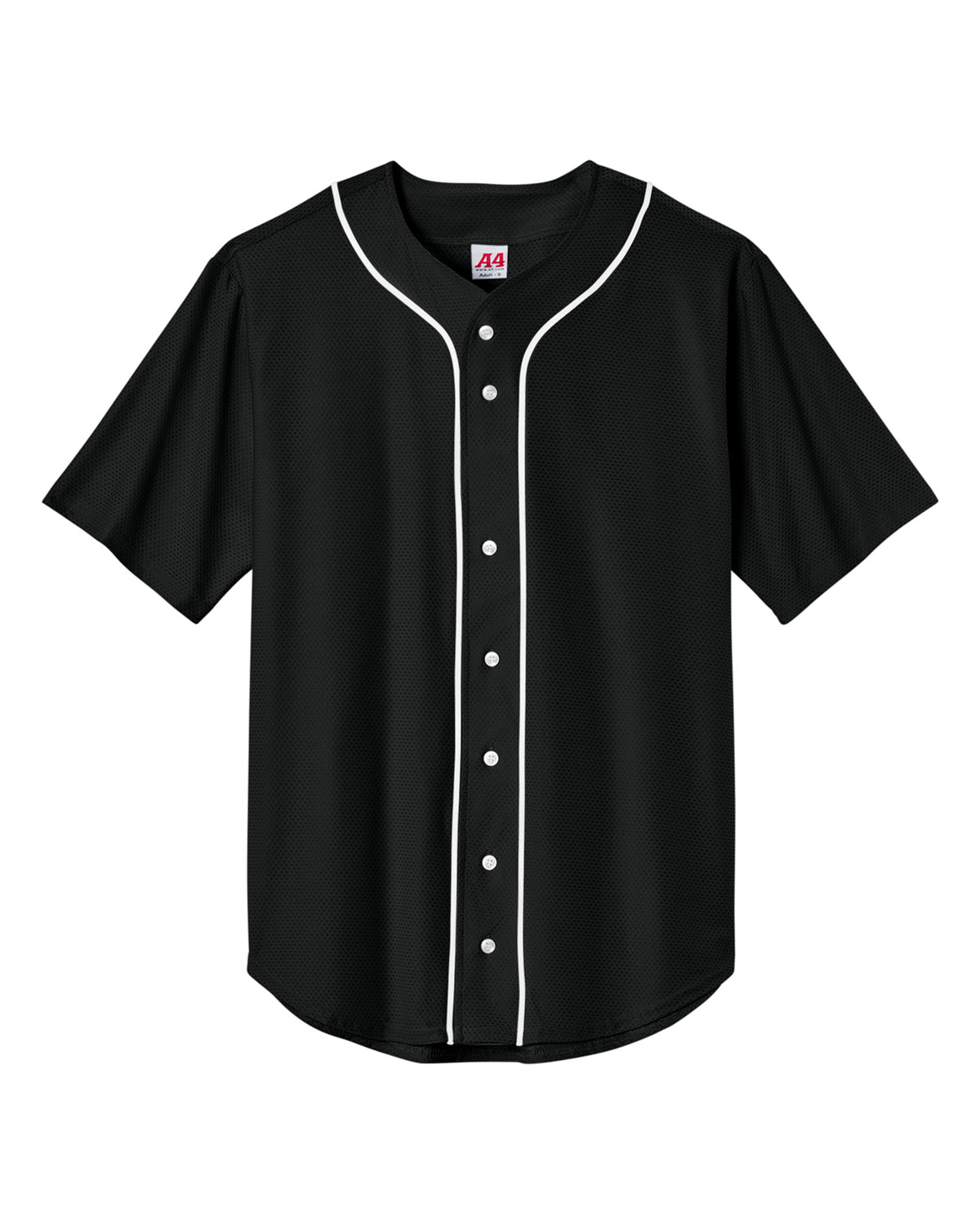 A4 A4N4184 Short Sleeve Full-Button Baseball Top