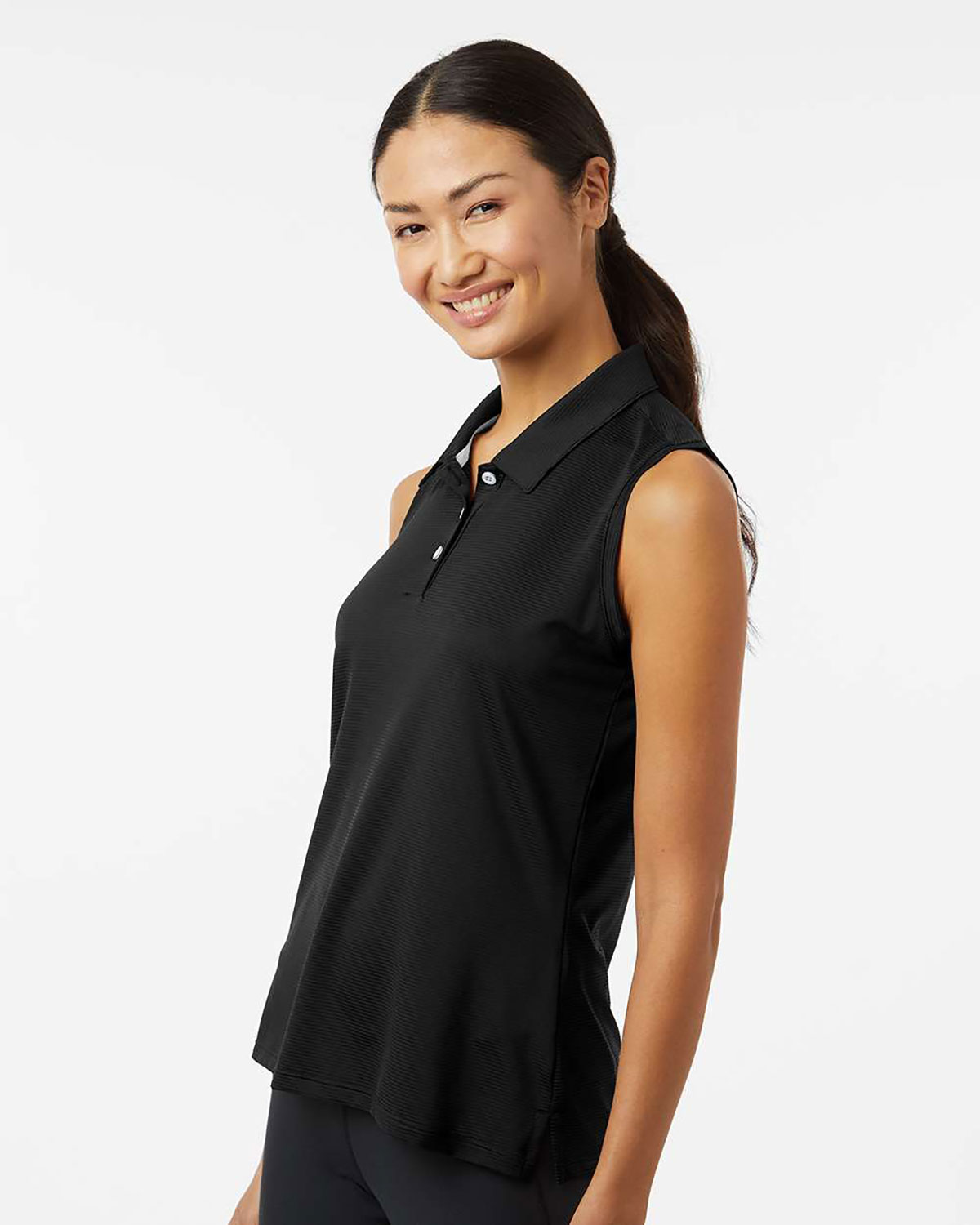 Adidas A1005 Women's Ottoman Sleeveless Polo view 3