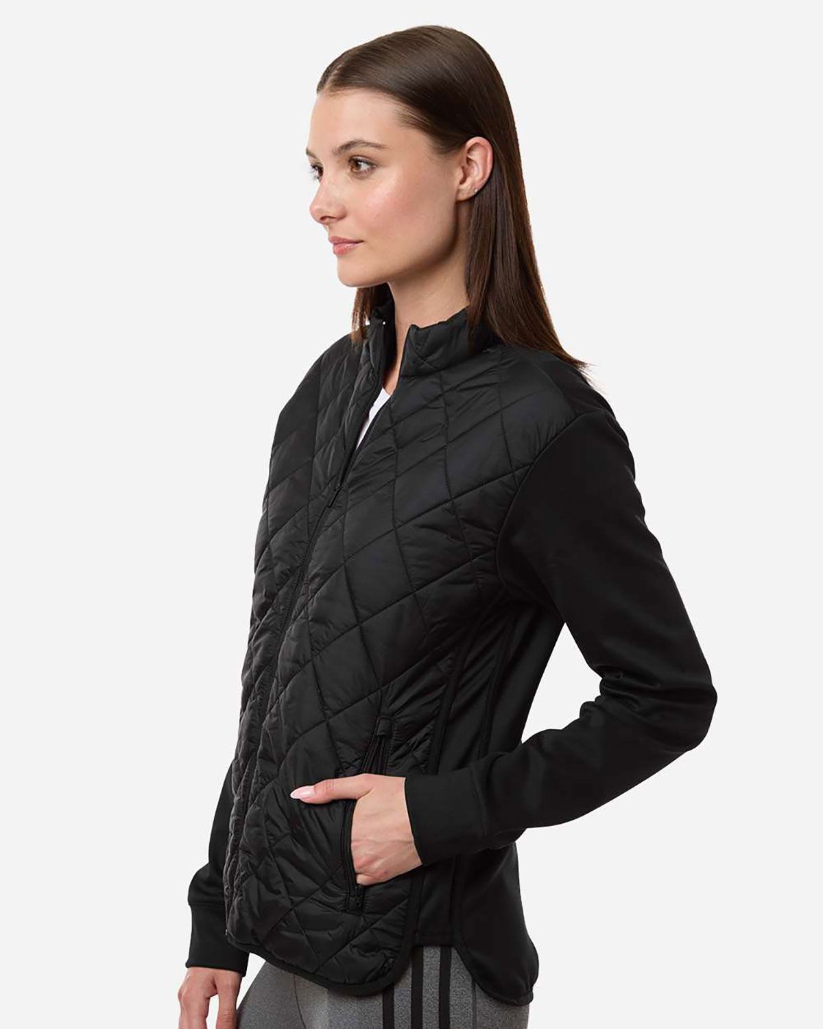 Adidas A1009 Women's Ultimate Quilted Full-Zip Jacket view 3