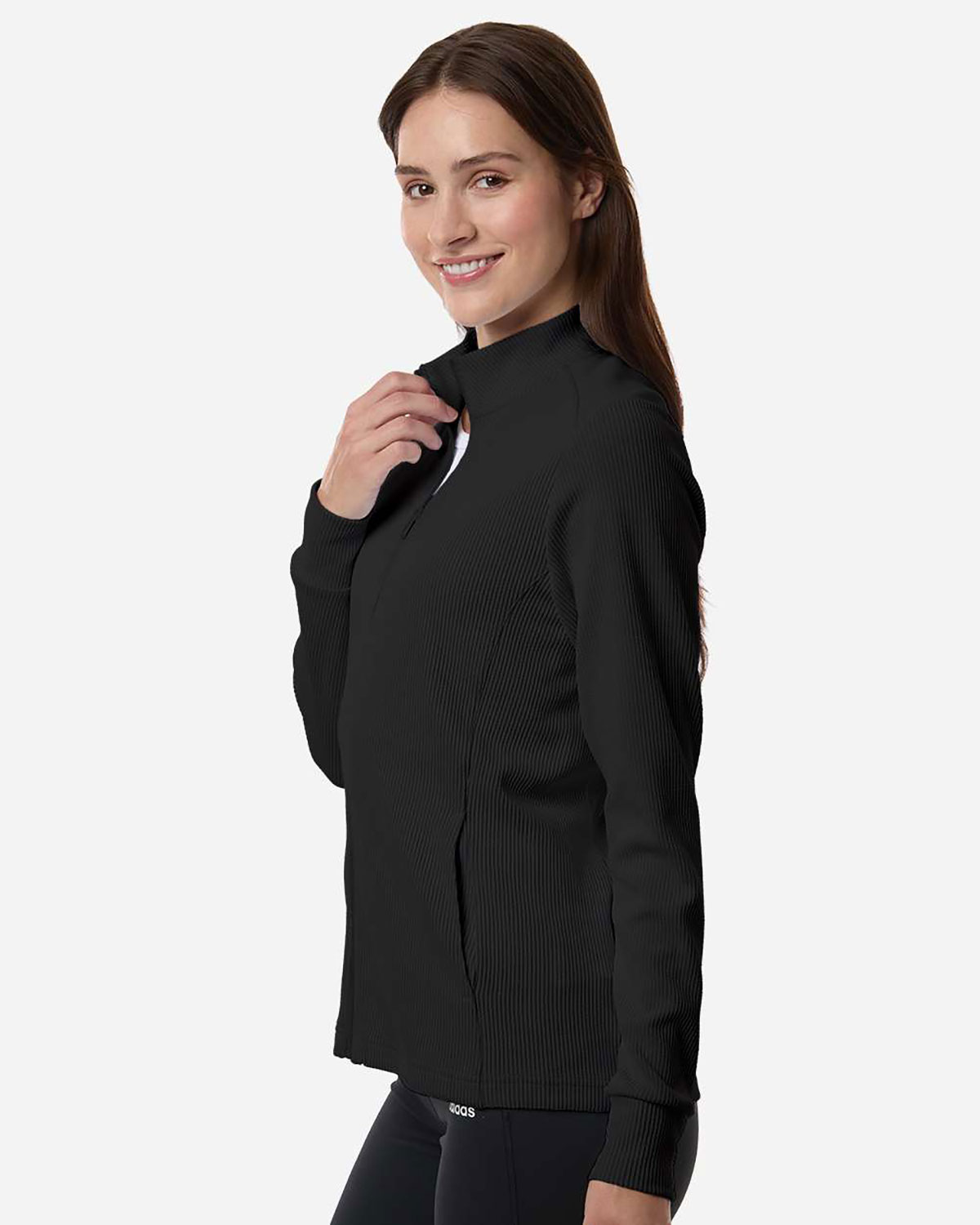 Adidas A1015 Women's Performance Textured Full-Zip Jacket view 3