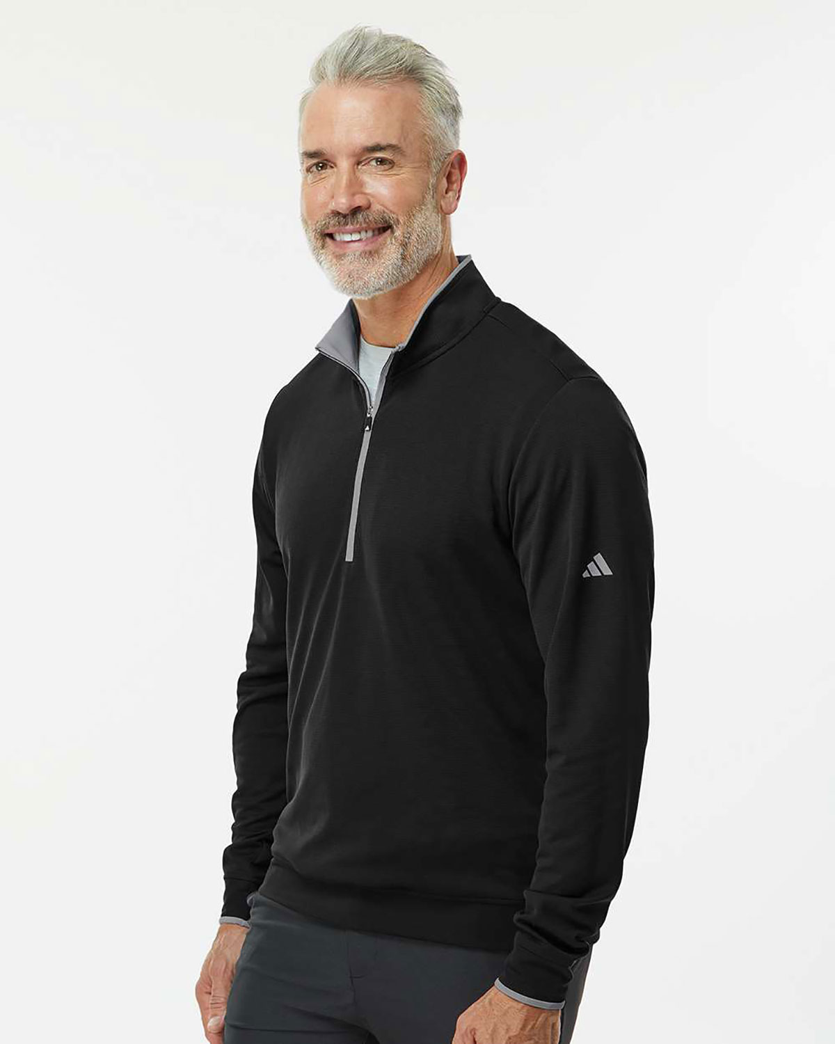 Adidas A2002 Men's Performance Lightweight Quarter-Zip Pullover view 3