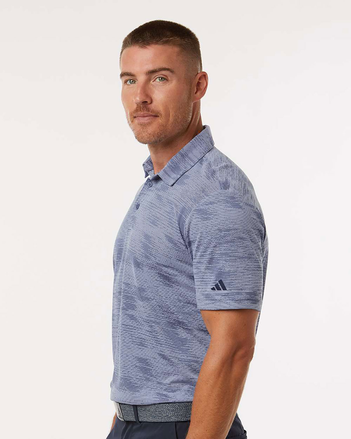 Adidas A2005 Men's Ultimate365 Textured Stripe Polo view 3