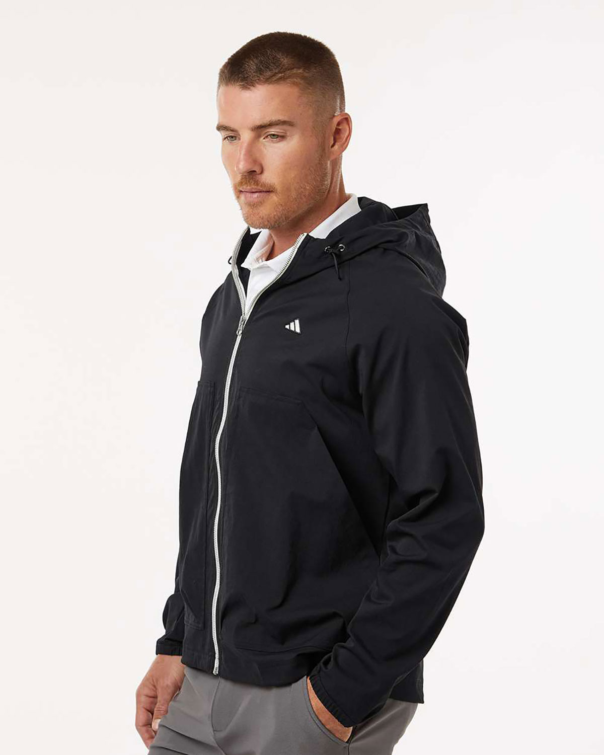 Adidas A2007 Men's Go-To Utility Durable Water-Repellent Full-Zip Jacket view 3