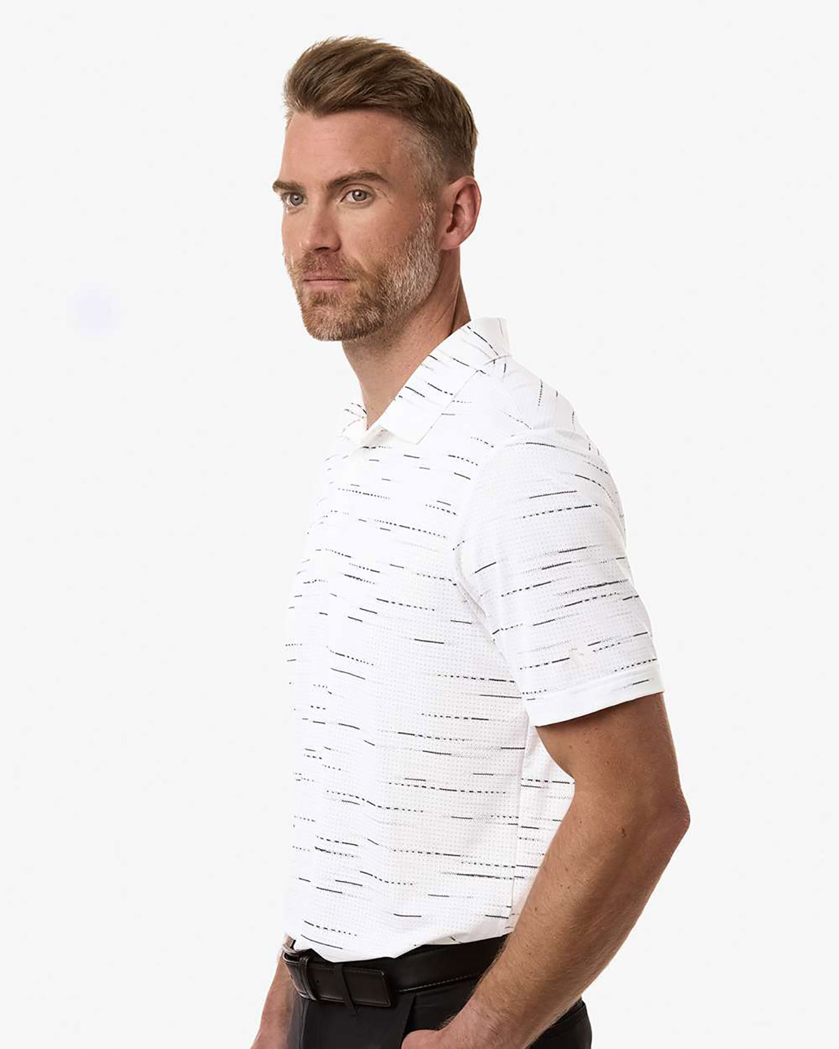 Adidas A2015 Men's Ultimate365 Mesh Glimmer Print Polo view 3