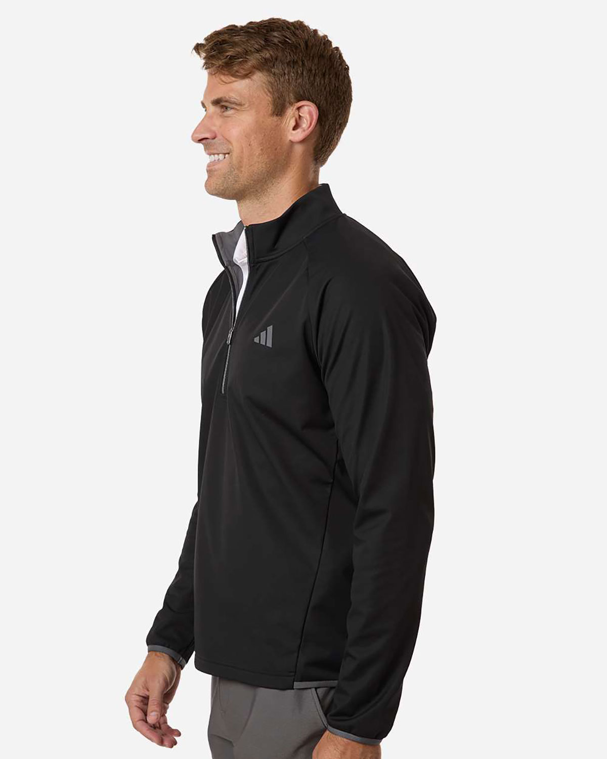 Adidas A2027 Men's Ultimate365 Wind Quarter-Zip Pullover view 3