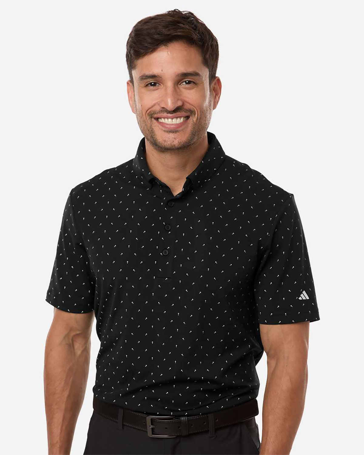 Adidas A2028 Men's Ultimate365 Micro Print Polo