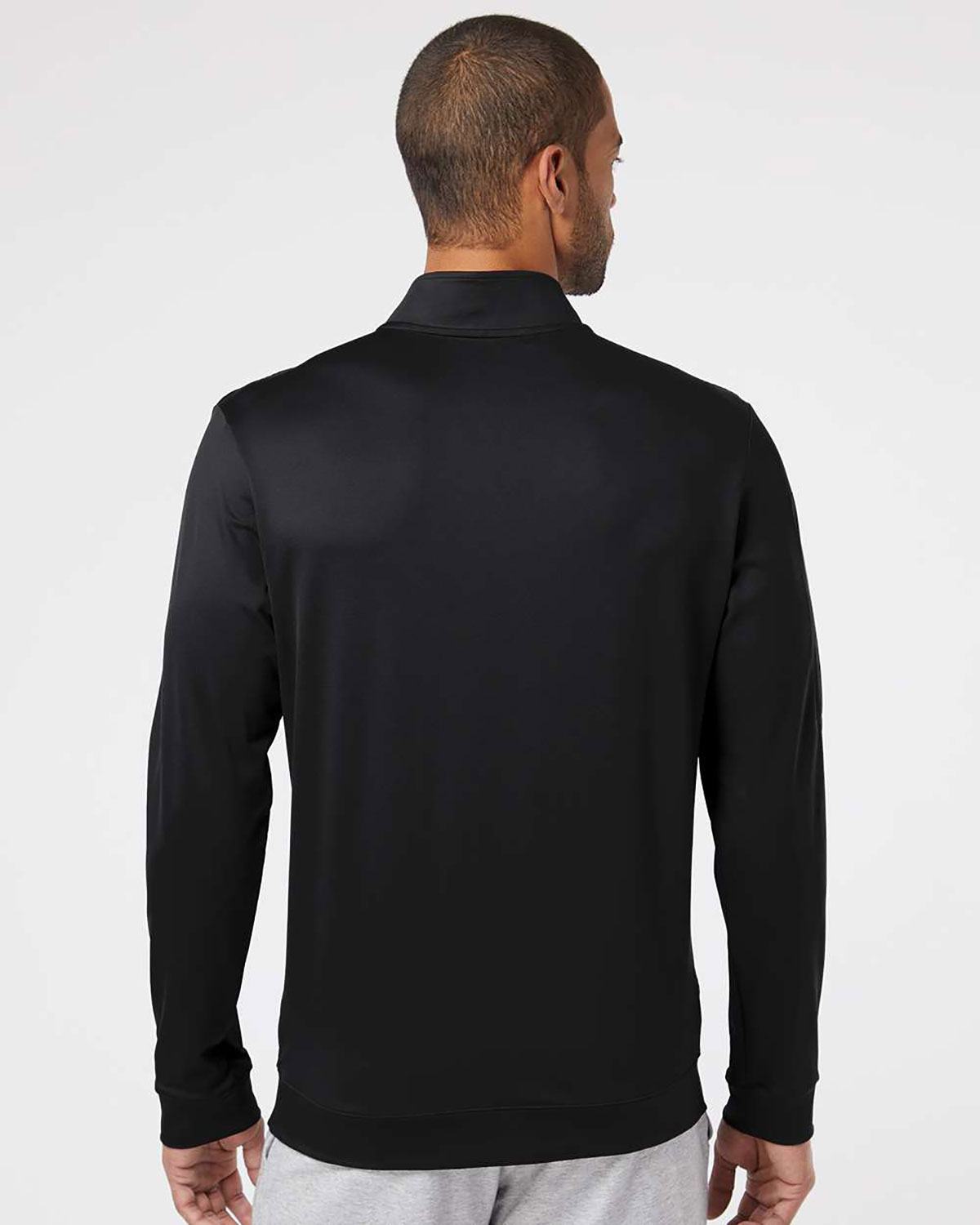 Adidas A295 Men's Textured Quarter-Zip Pullover view 2