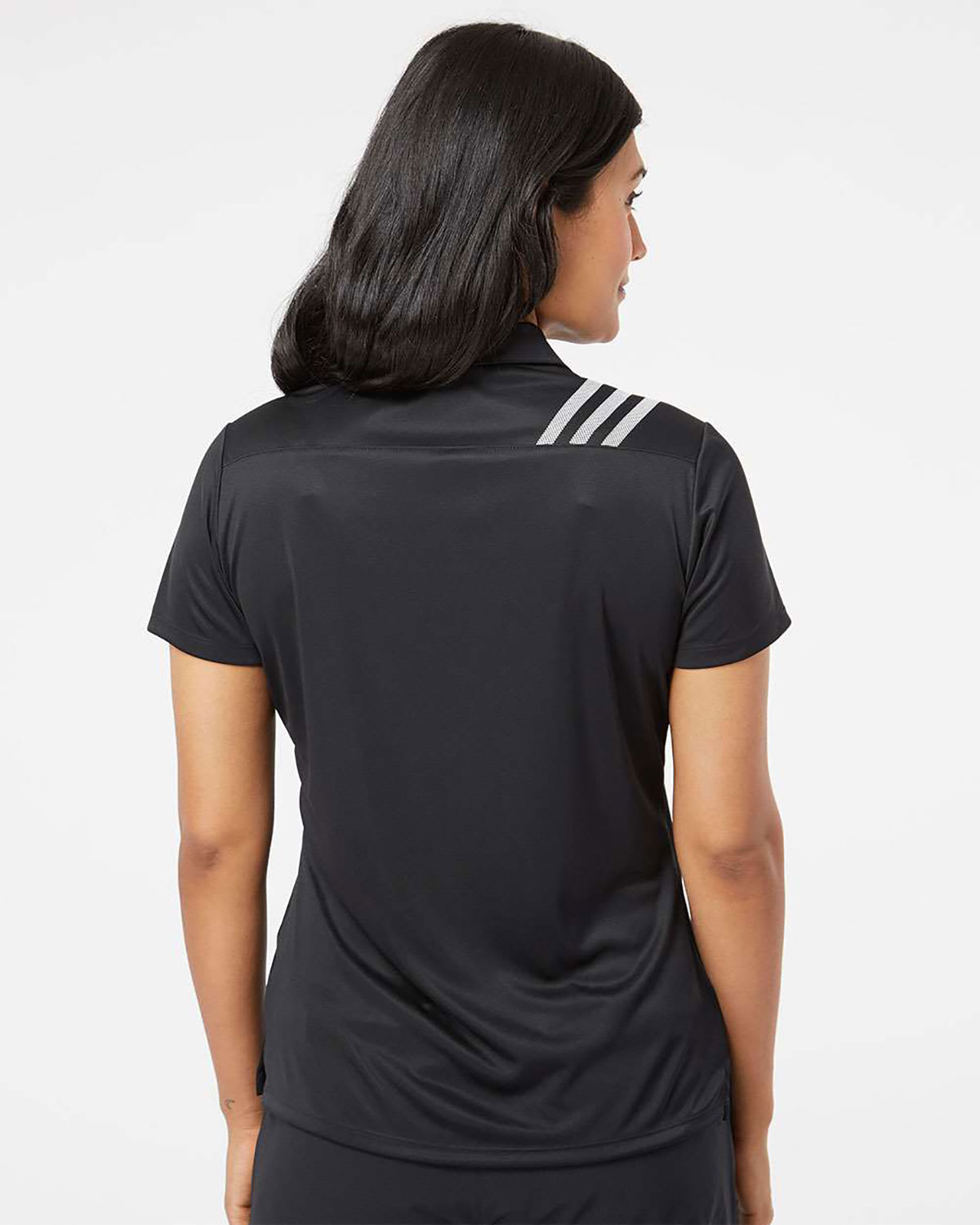 Adidas A325 Women's 3-Stripes Shoulder Polo view 2