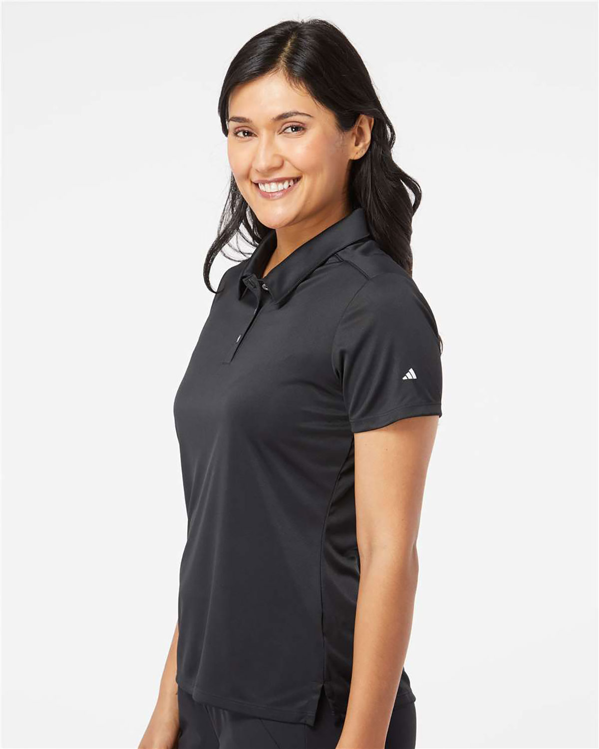 Adidas A325 Women's 3-Stripes Shoulder Polo view 3