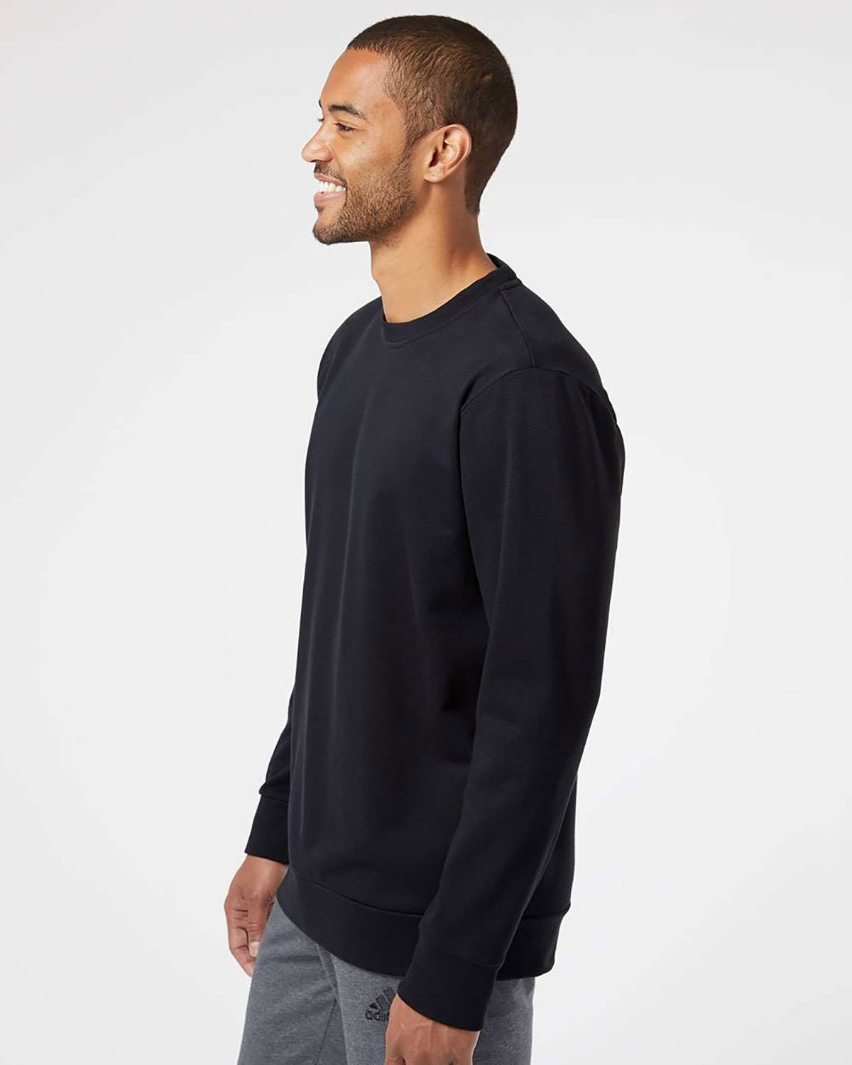 Adidas A434 Unisex Fleece Crewneck Sweatshirt view 3