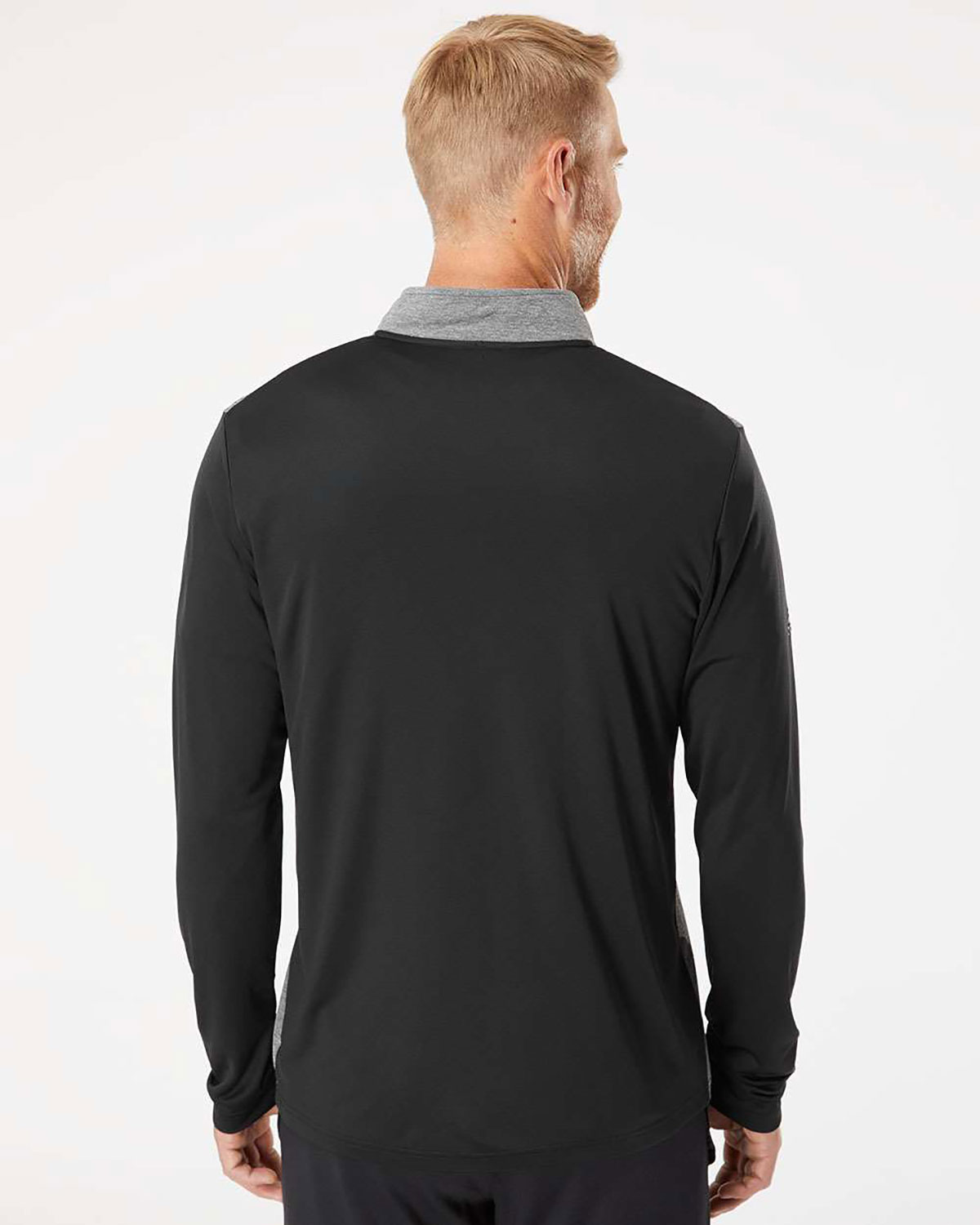 Adidas A522 Men's Ultimate365 Heather Block Print Quarter-Zip Pullover view 2