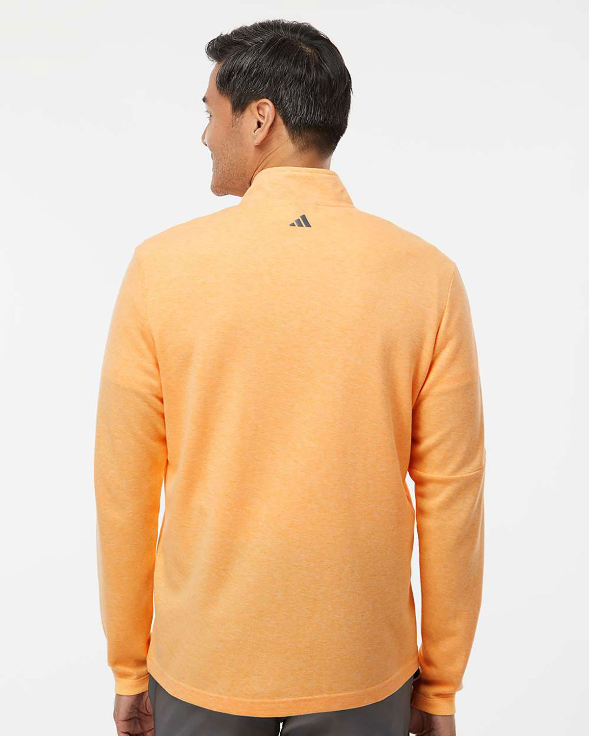 Adidas A554 Men's 3-Stripes Quarter-Zip Sweater Pullover view 2