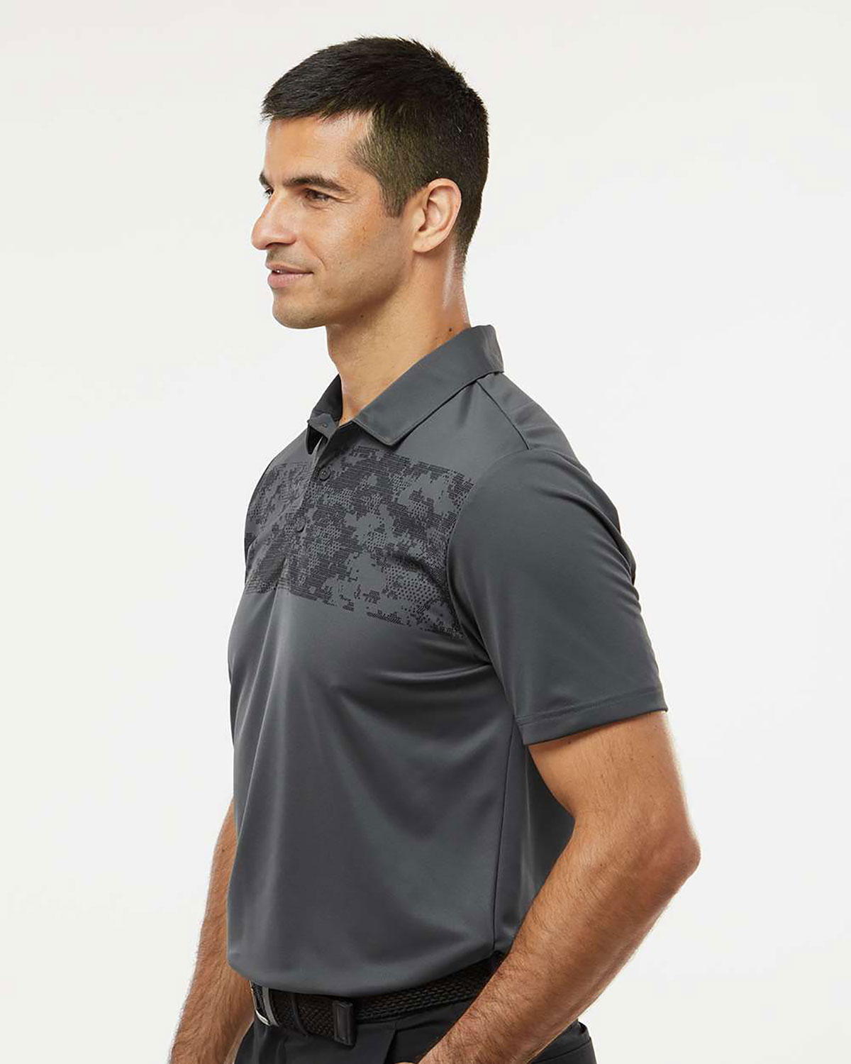 Adidas A585 Men's Camo Chest Print Polo view 3