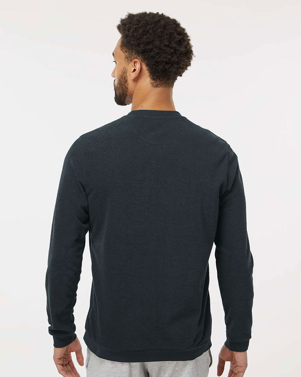 Adidas A586 Men's Terry Loop Crewneck Sweatshirt view 2