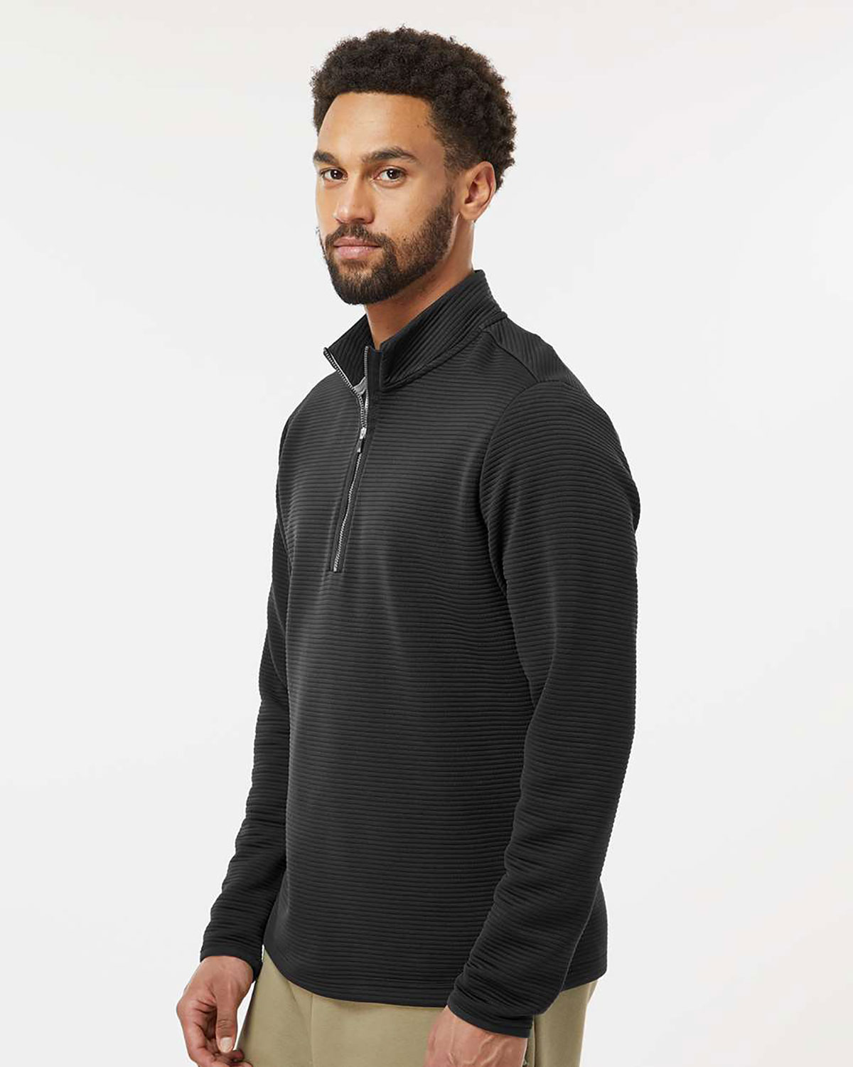 Adidas A588 Men's Spacer Quarter-Zip Pullover view 3