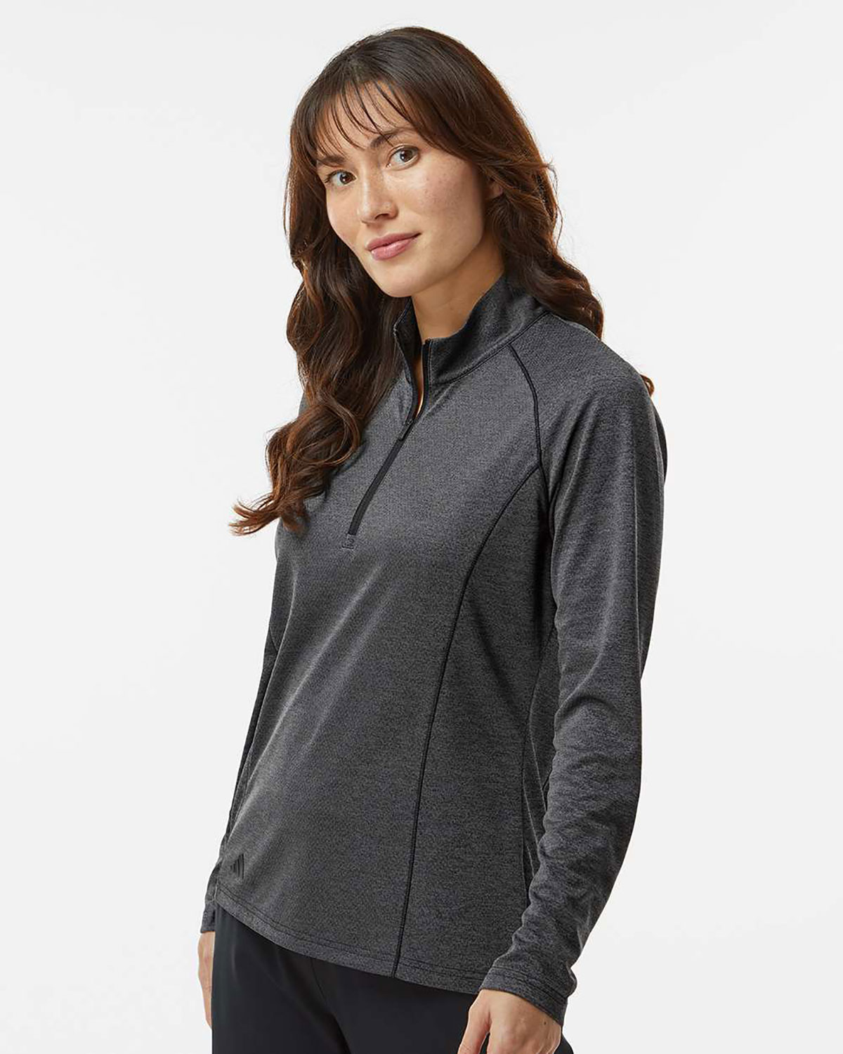 Adidas A594 Women's Space Dyed Quarter-Zip Pullover view 3