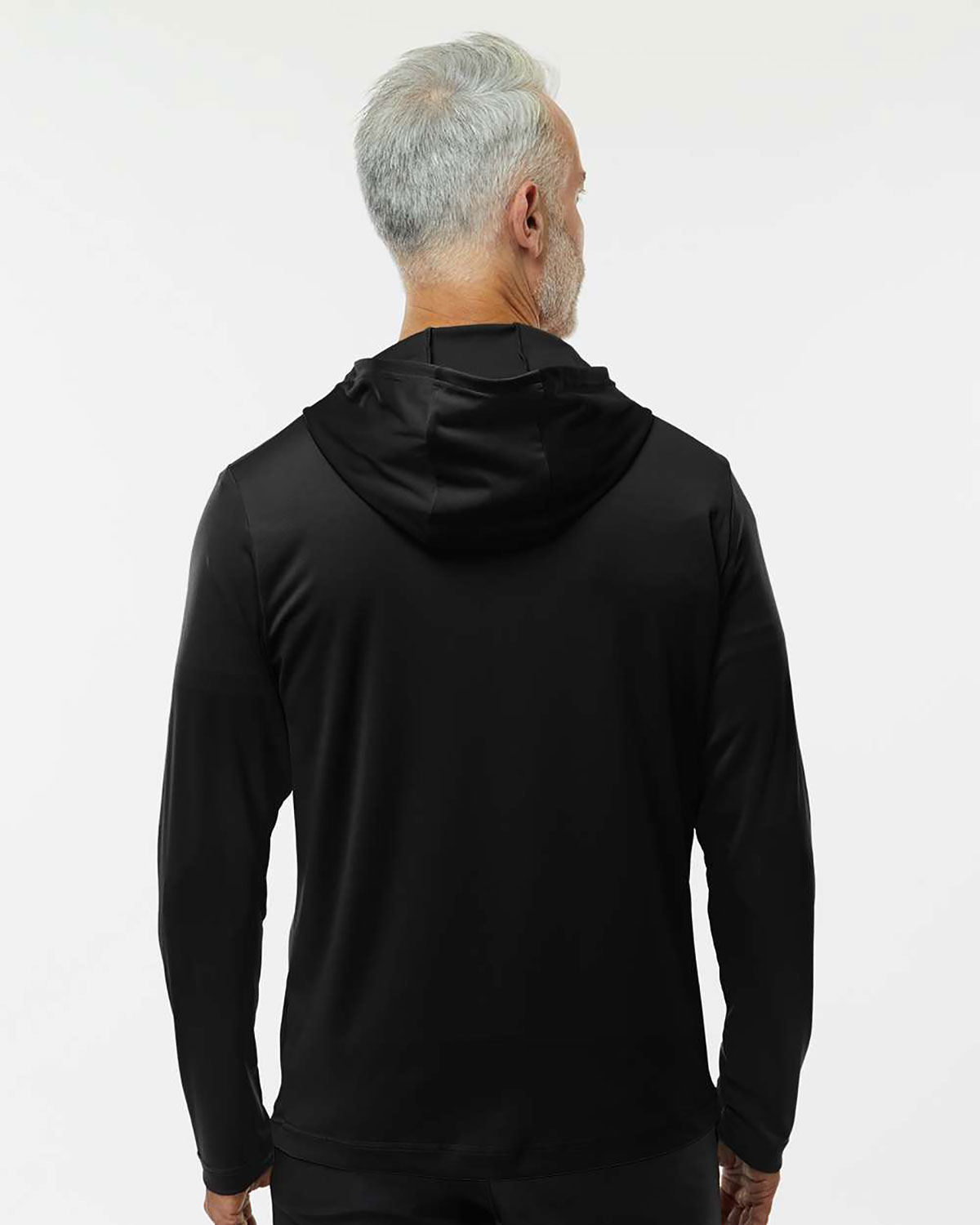Adidas A596 Men's Lightweight Quarter-Zip Hooded Pullover view 2