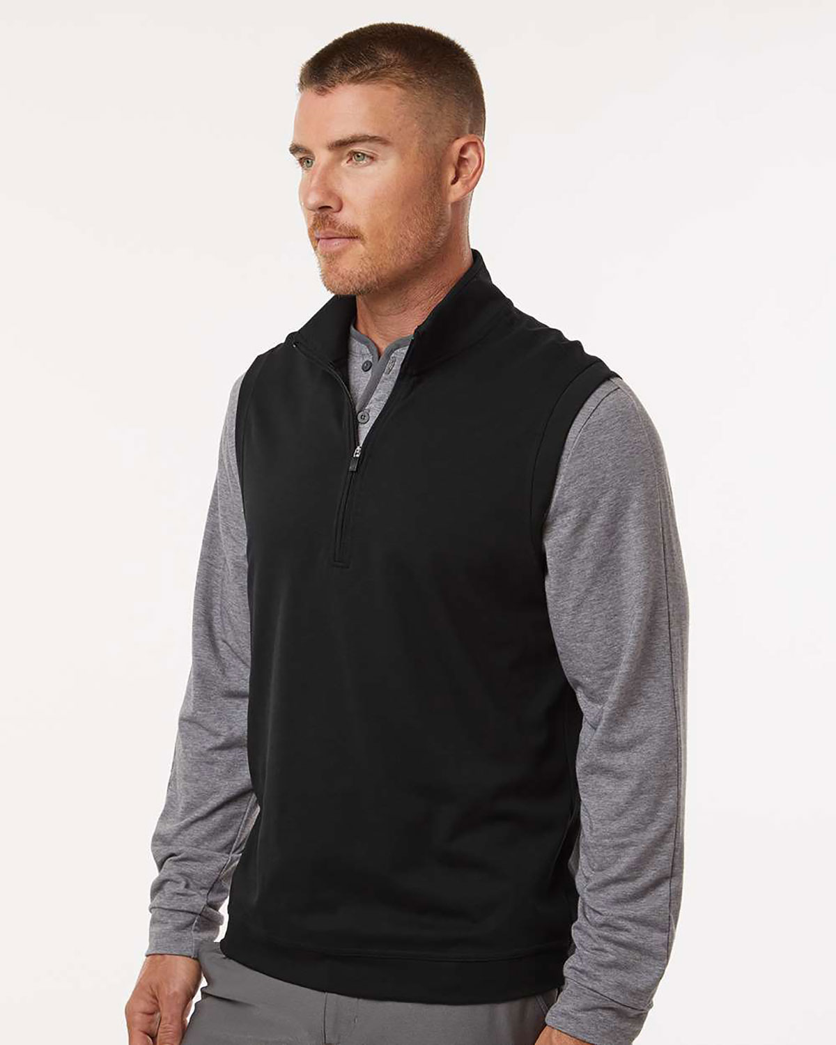 Adidas A599 Men's Club Quarter-Zip Vest view 3