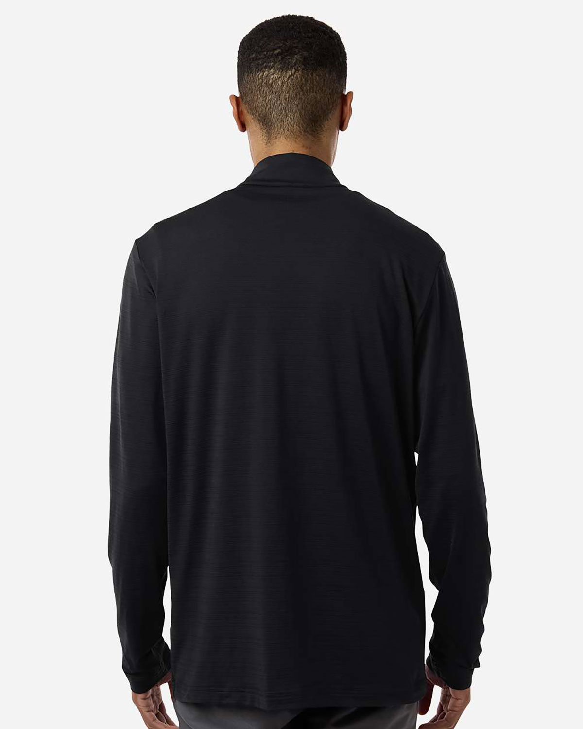 Adidas A708 Men's Textured Stripe Quarter-Zip Pullover view 2