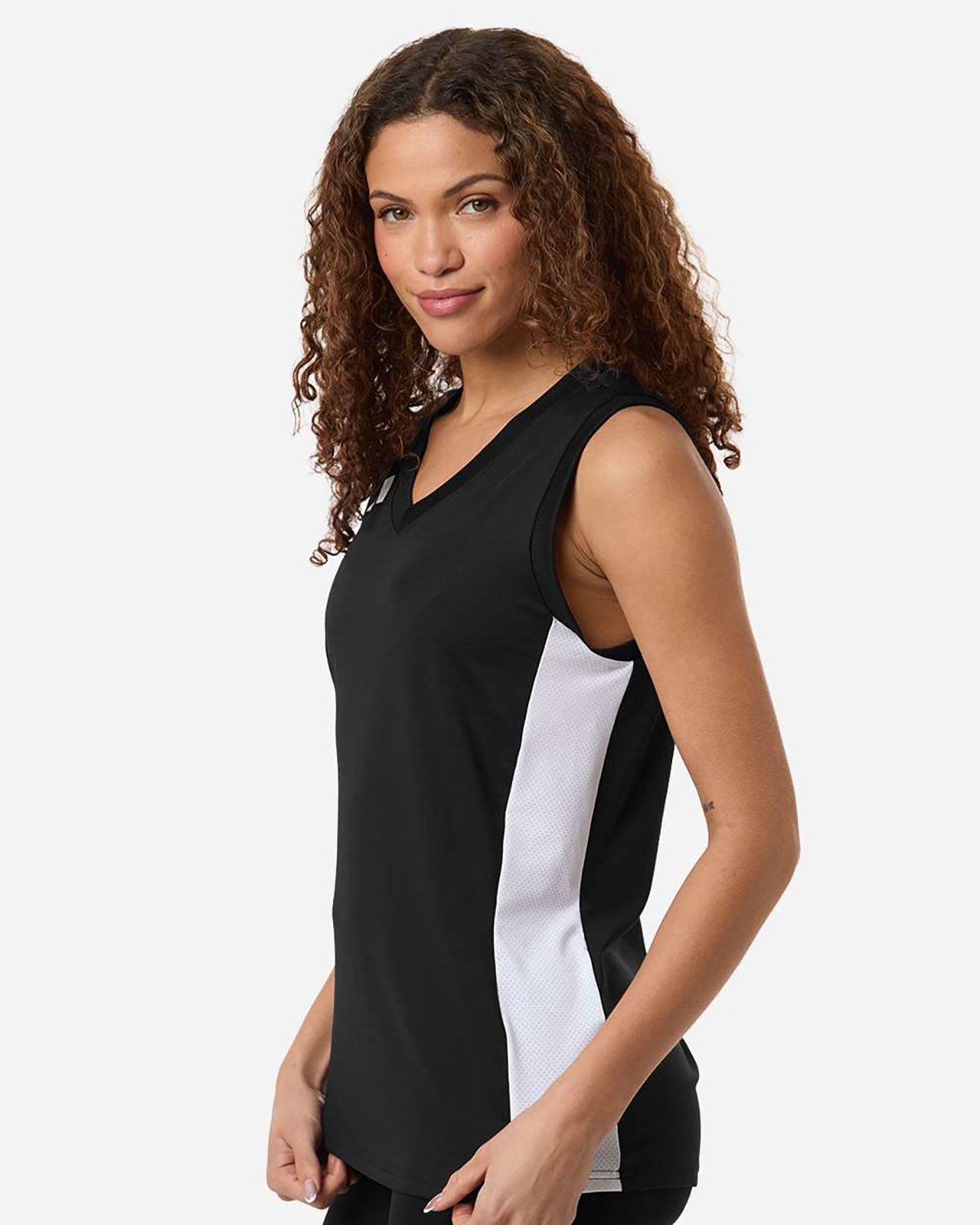 Adidas AT120 Women's Quickset V-Neck Sleeveless Jersey view 3