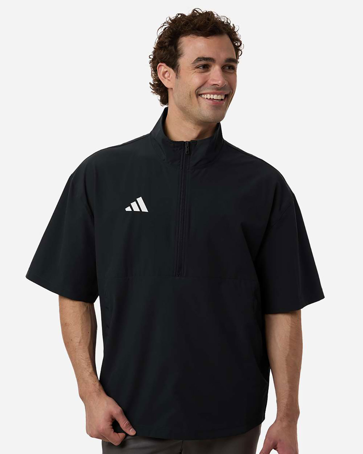 Adidas AT505 Men's Short Sleeve Quarter-Zip Pullover - GotApparel
