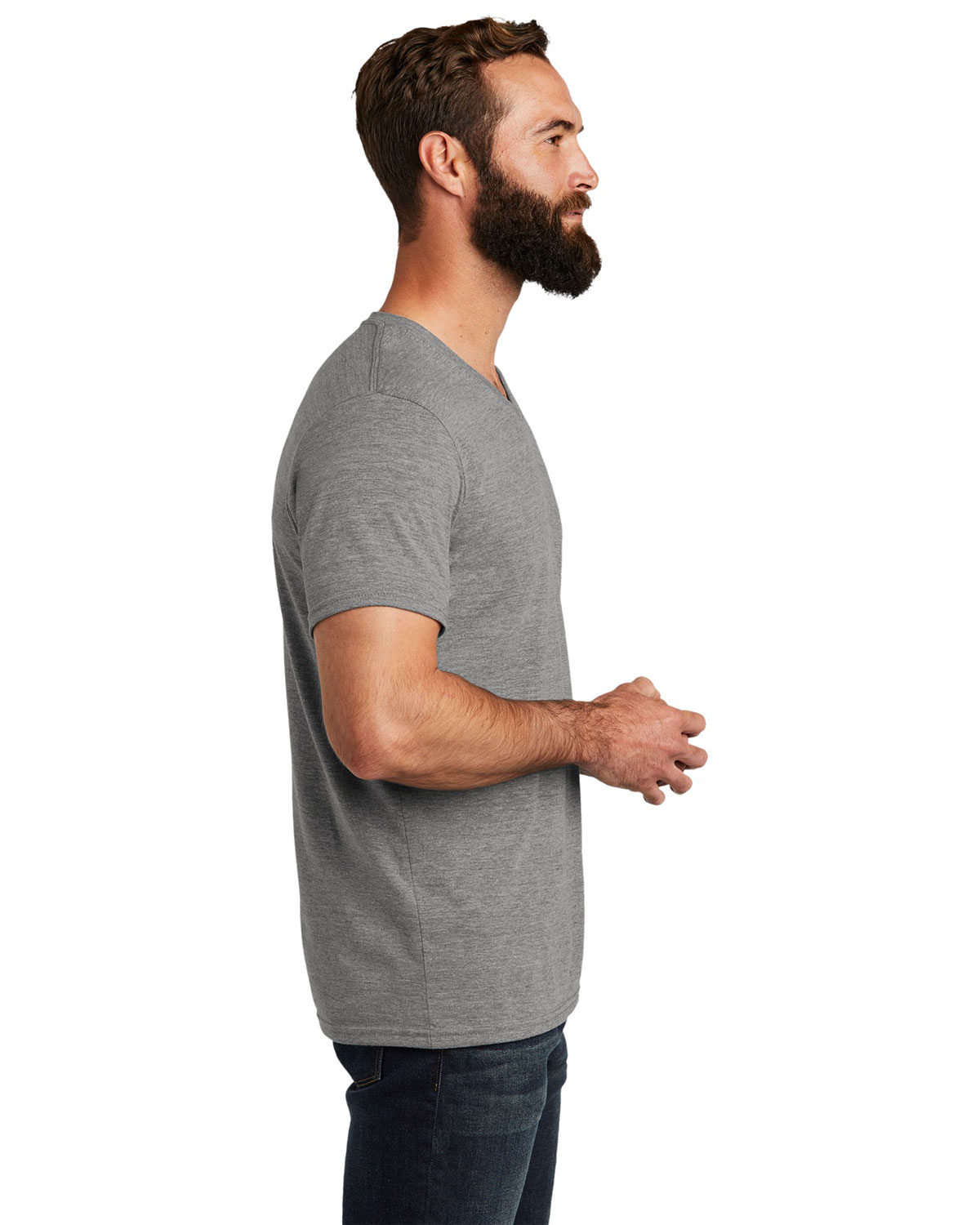 AllMade AL2014 Unisex Tri-Blend V-Neck Tee view 3