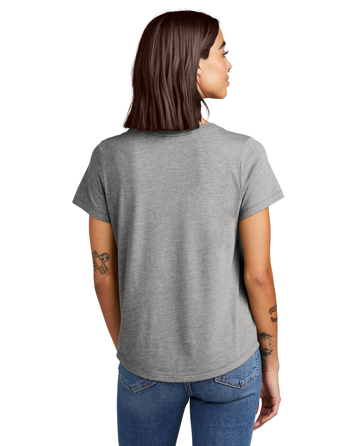 AllMade AL2015 Women's Relaxed Tri-Blend Scoop Neck Tee view 2