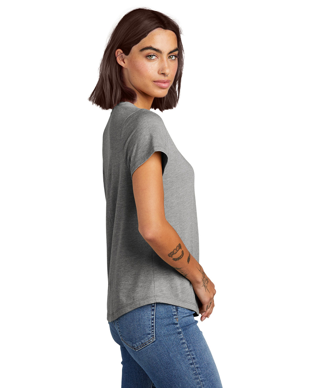 AllMade AL2015 Women's Relaxed Tri-Blend Scoop Neck Tee view 3