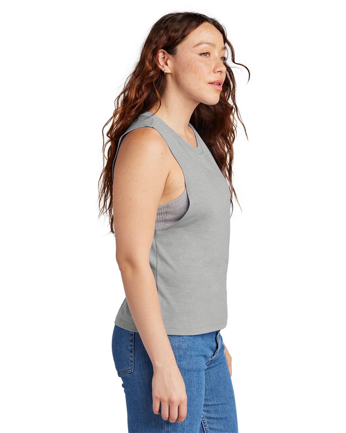 AllMade AL2020 Women's Tri-Blend Muscle Tank view 3