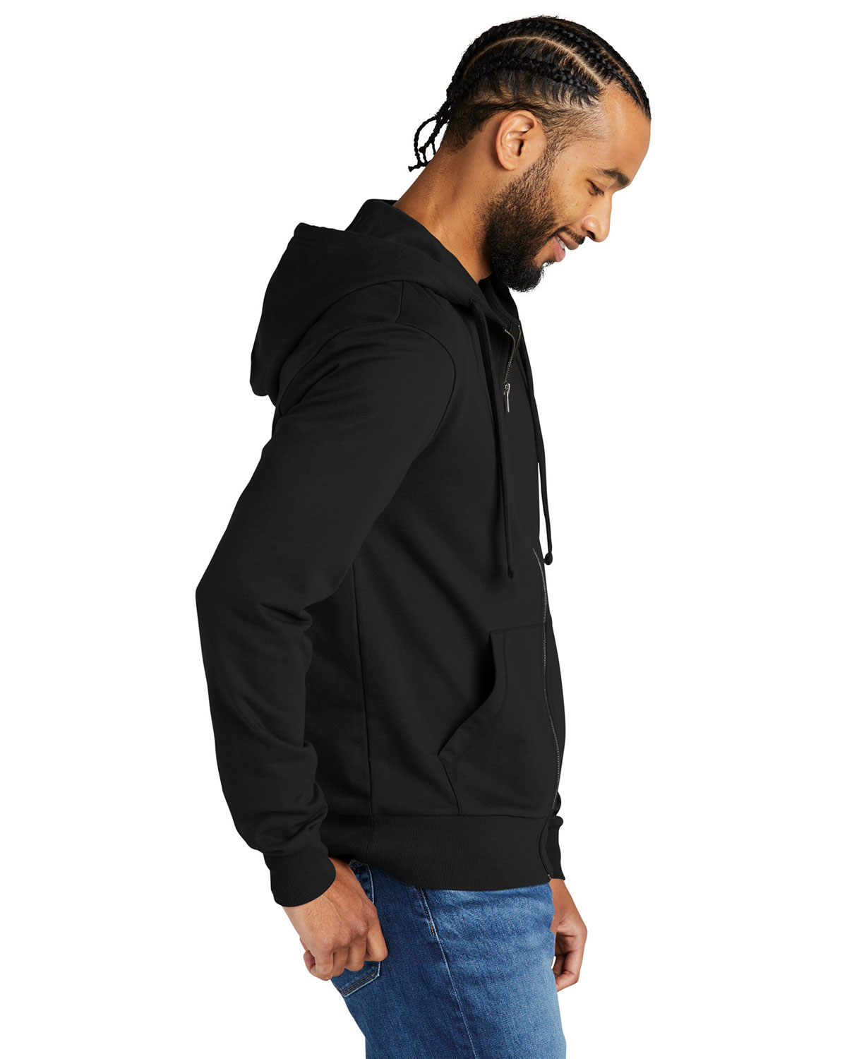 AllMade AL4002 Unisex Organic French Terry Full-Zip Hoodie view 3