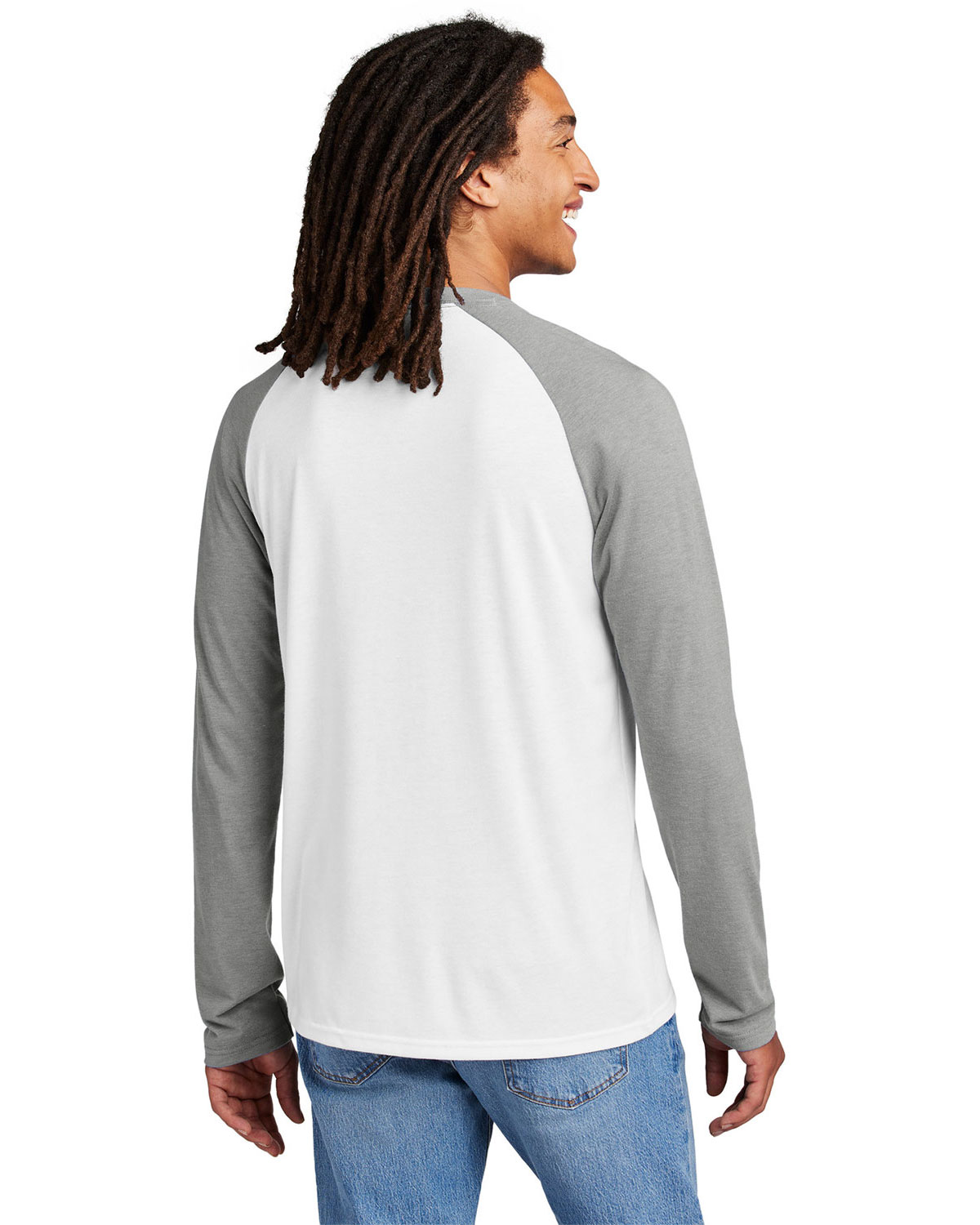 AllMade AL6009 Unisex Tri-Blend Long Sleeve Colorblock Raglan view 2
