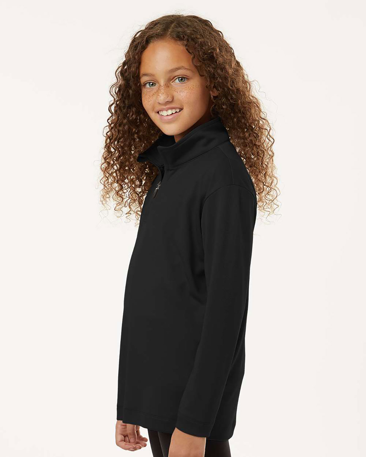 AllPro 41870Y Youth Pro-Lock Performance Quarter-Zip Pullover view 3