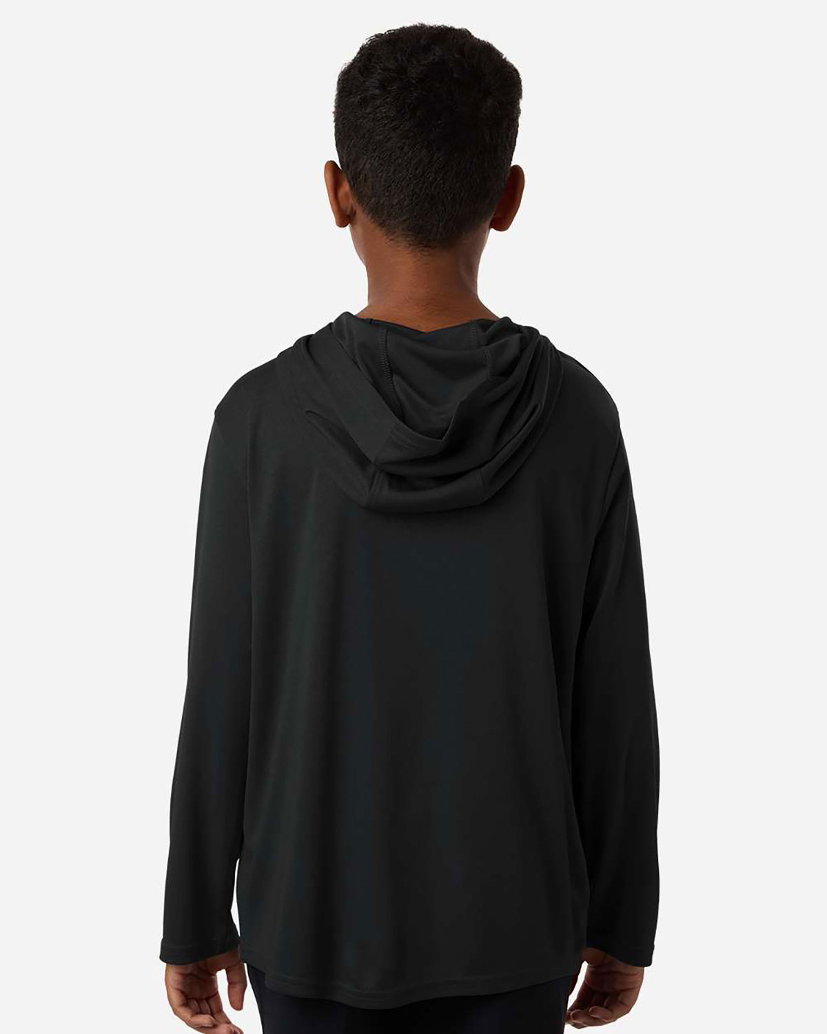 AllPro 48510Y Youth Pro-Lock Performance Hooded Long Sleeve T-Shirt view 2