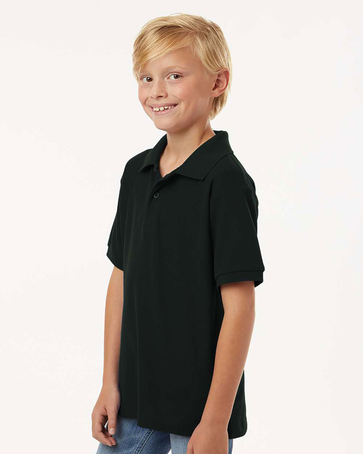 AllPro 62800Y Youth Pique Polo view 3