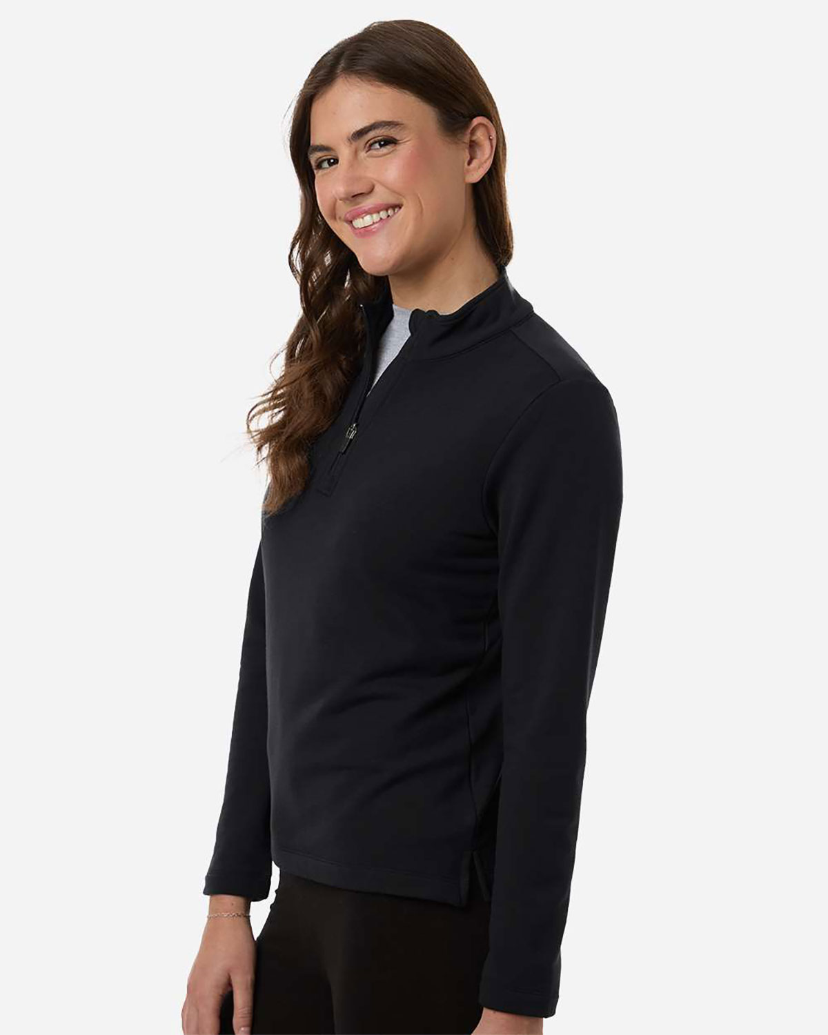 AllPro STF870L Women's Stretch Quarter-Zip Fleece Pullover view 3