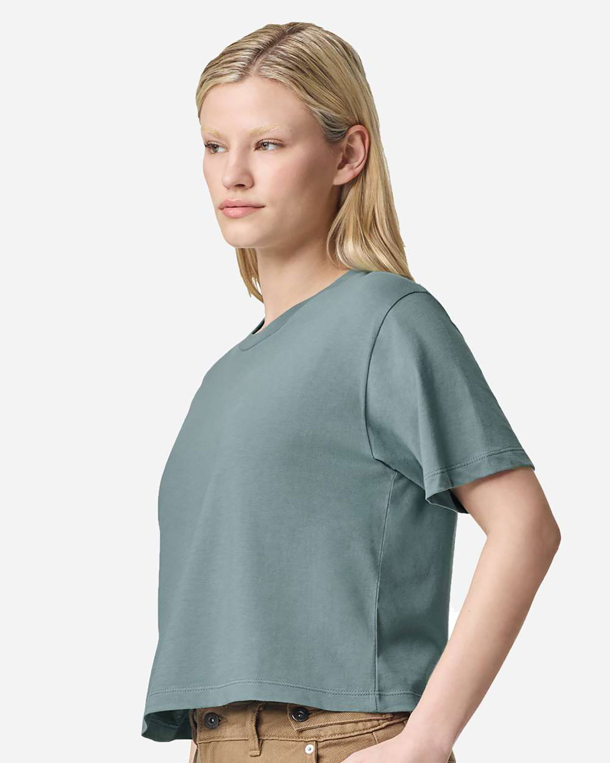 American Apparel 102AM Ladies' Fine Jersey Boxy T-Shirt view 3