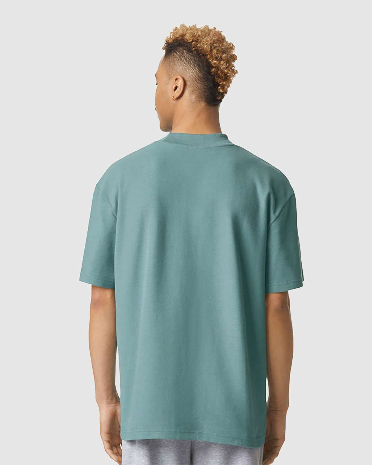 American Apparel 1PQ Unisex Pique Mock Neck Tee view 2