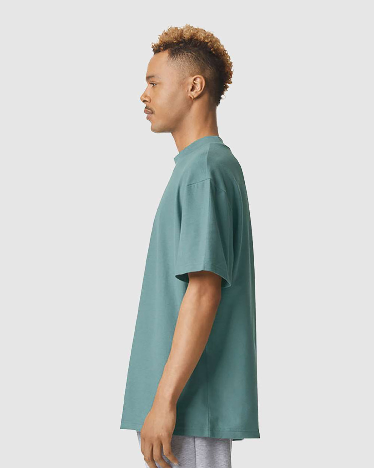 American Apparel 1PQ Unisex Pique Mock Neck Tee view 3