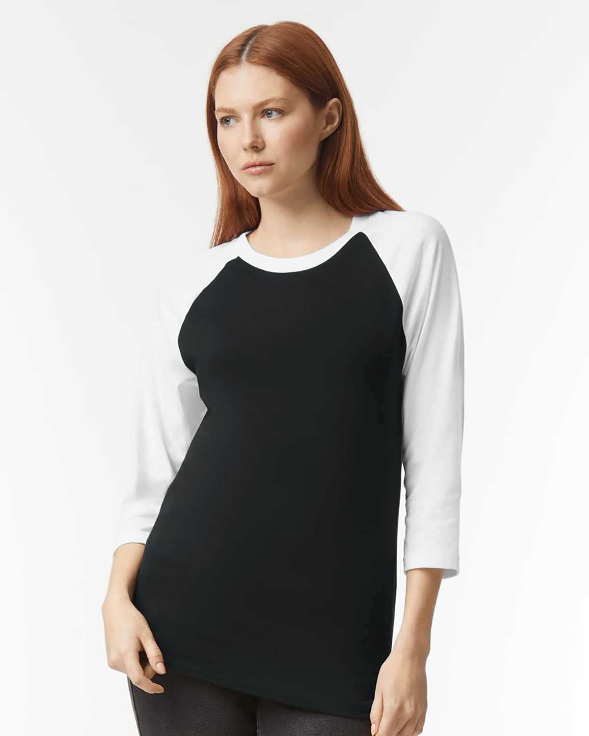 American Apparel 2003CVC Unisex CVC Raglan Tee