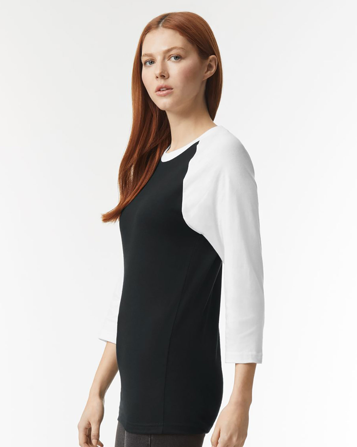 American Apparel 2003CVC Unisex CVC Raglan Tee view 3