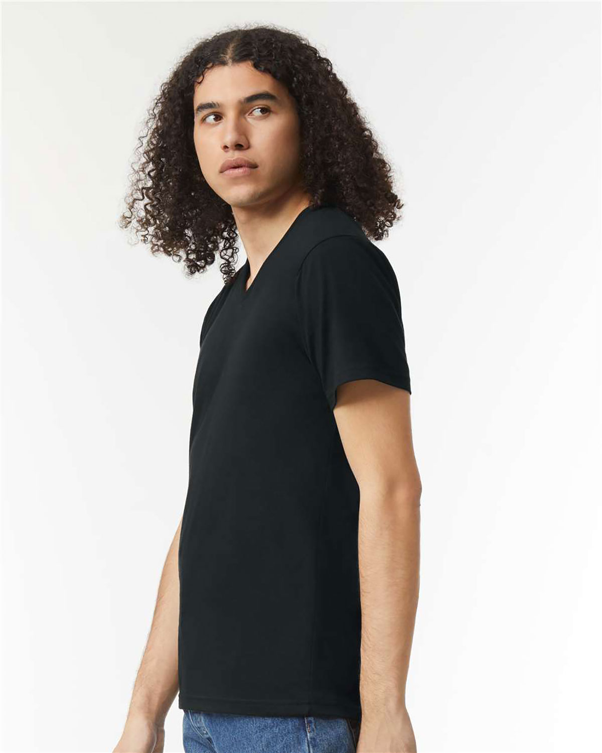 American Apparel 2006CVC Unisex CVC V-Neck Tee view 3