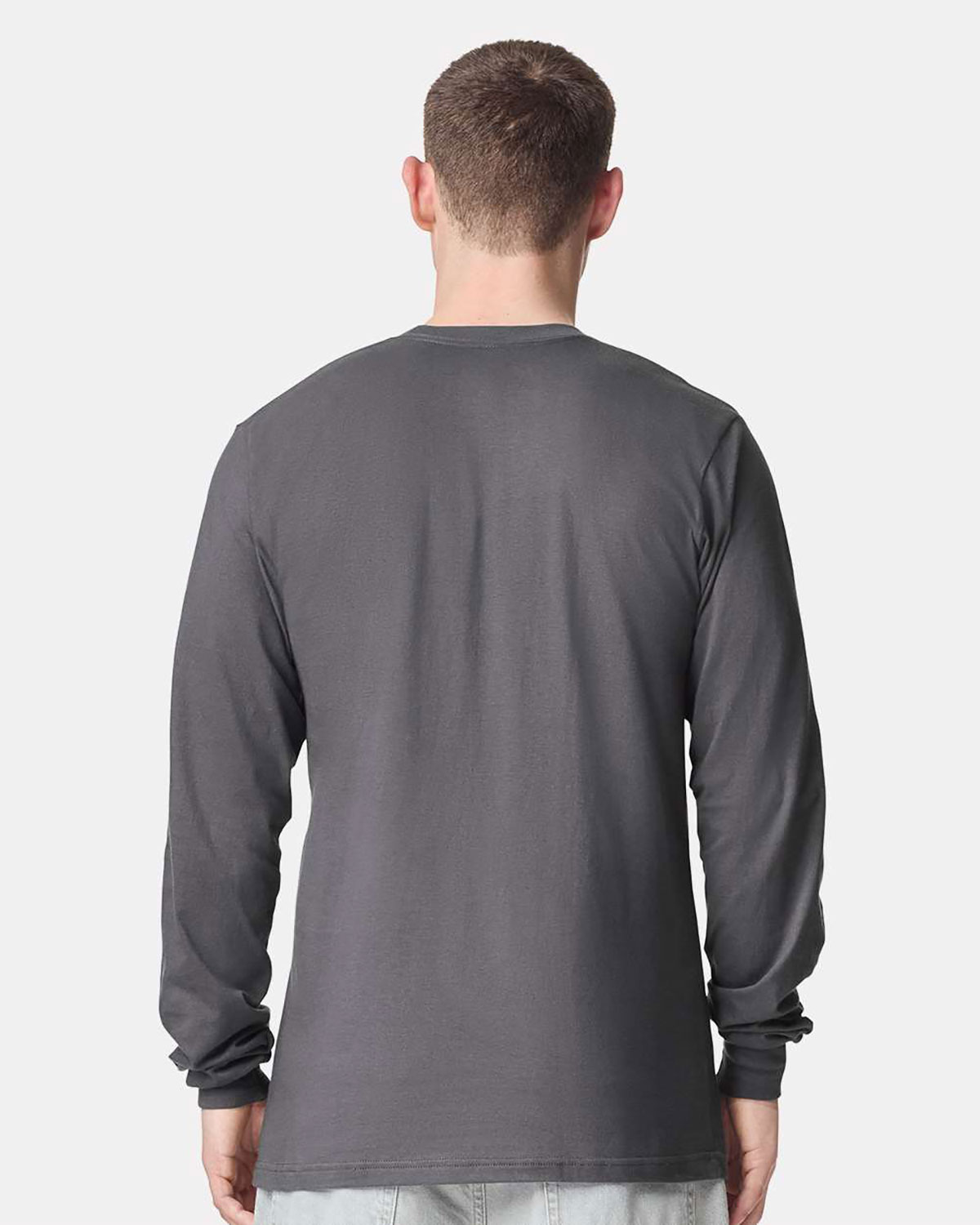 American Apparel 2007 Unisex Fine Jersey Long Sleeve Tee view 2