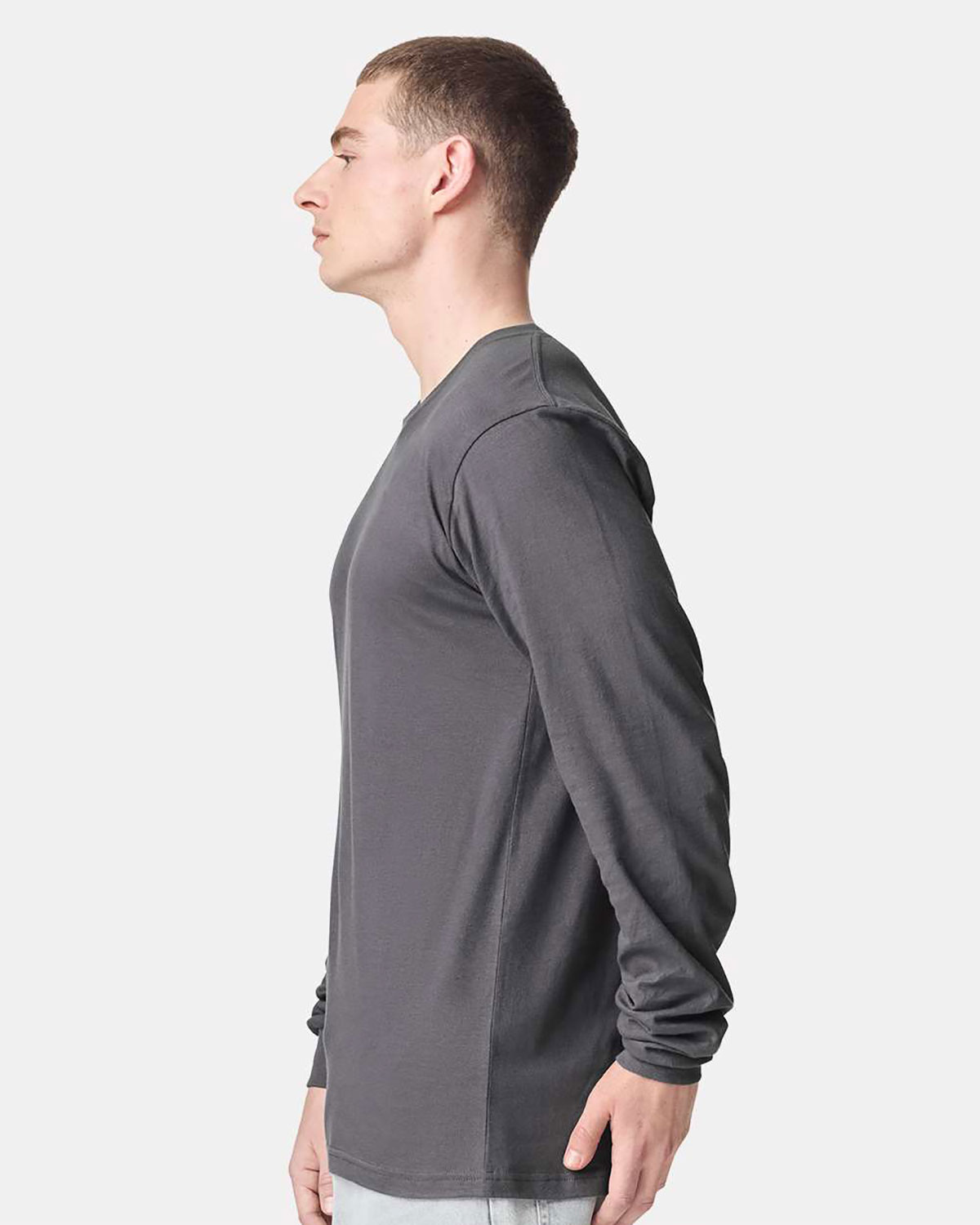 American Apparel 2007 Unisex Fine Jersey Long Sleeve Tee view 3