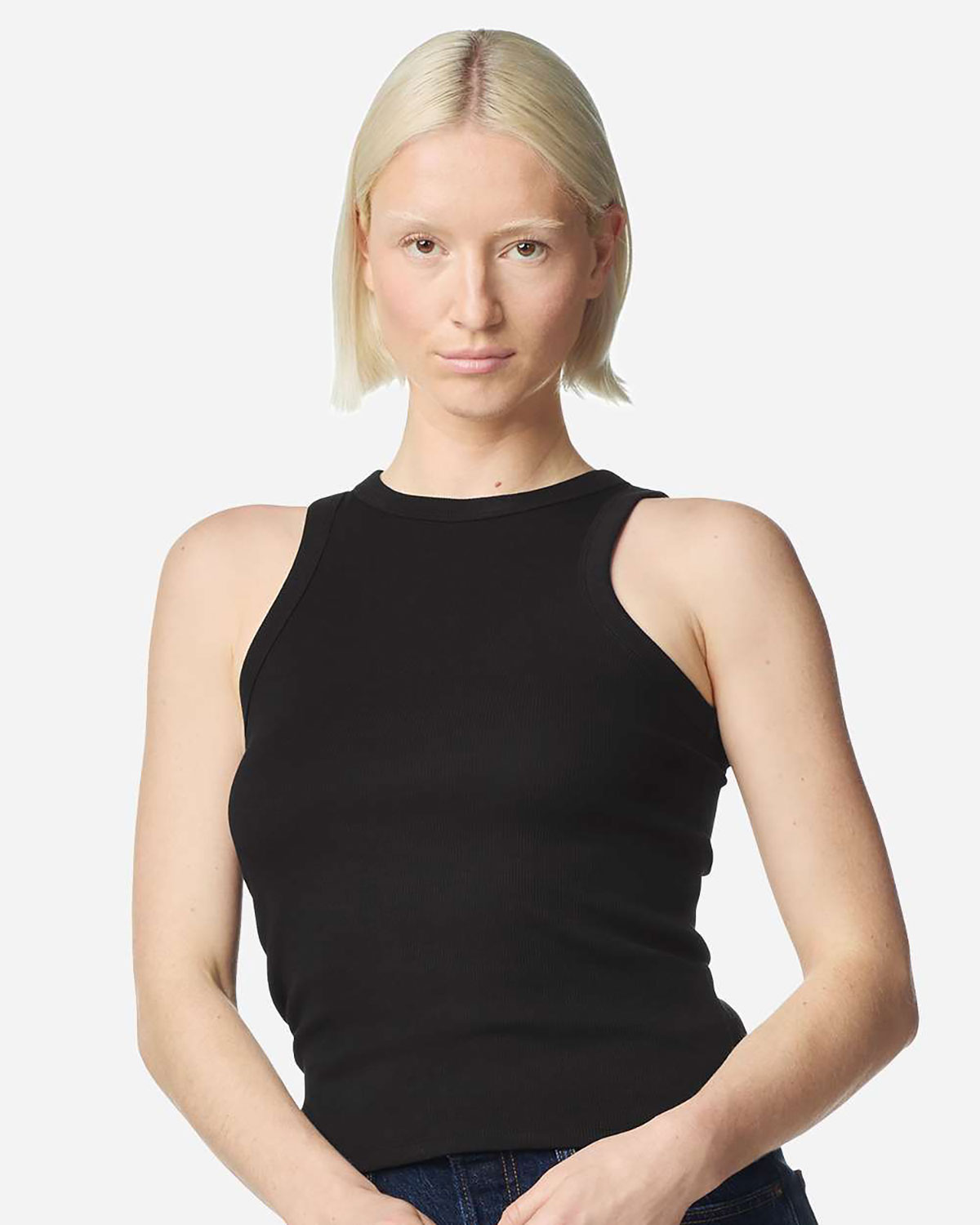 American Apparel BR2101 Women's Baby Rib Fitted Tank