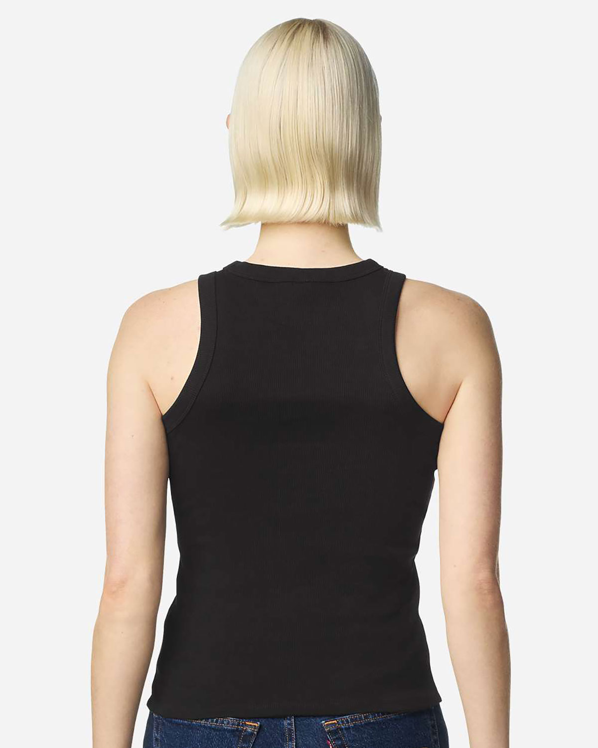 American Apparel BR2101 Women's Baby Rib Fitted Tank view 2