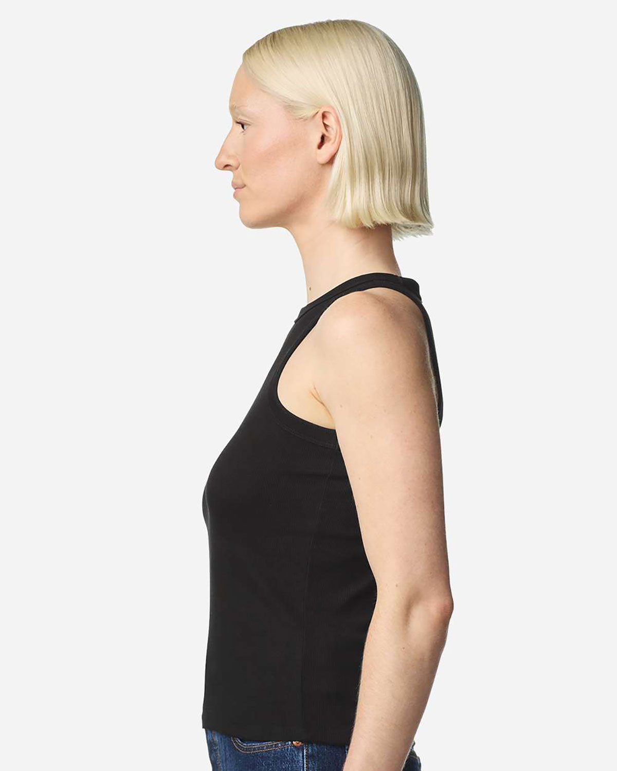 American Apparel BR2101 Women's Baby Rib Fitted Tank view 3