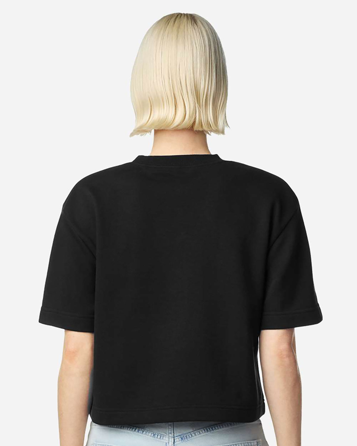 American Apparel FTCB0 Women's French Terry Mid-Length Boxy Tee view 2