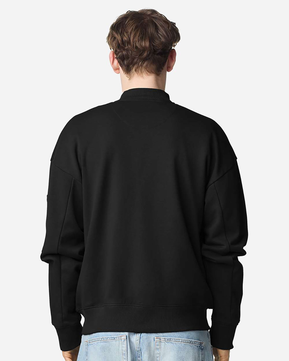 American Apparel FTJ77 Unisex French Terry Bomber Jacket view 2
