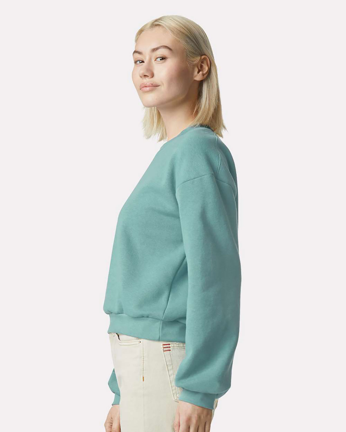 American Apparel RF494 Women's ReFlex Fleece Crewneck Sweatshirt view 3