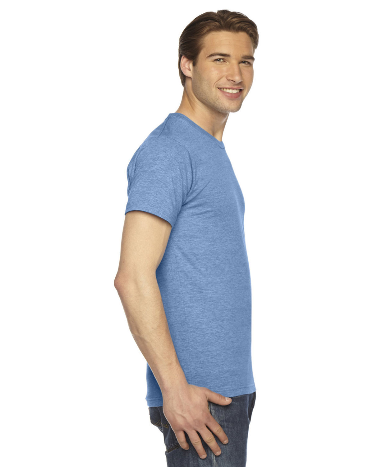 American Apparel TR401 Unisex Triblend Track Tee view 3